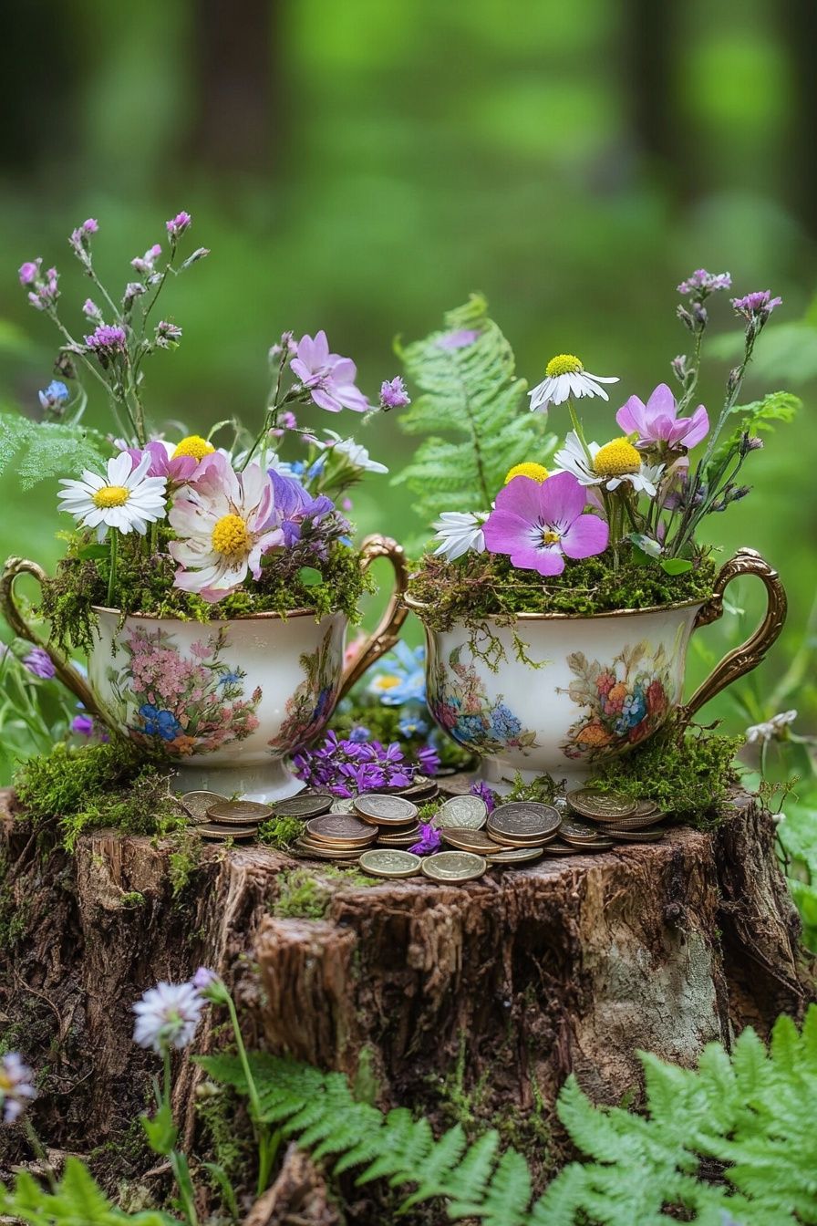 16. Convert Fabric Pockets into a Space-Saving Vertical Herb Garden