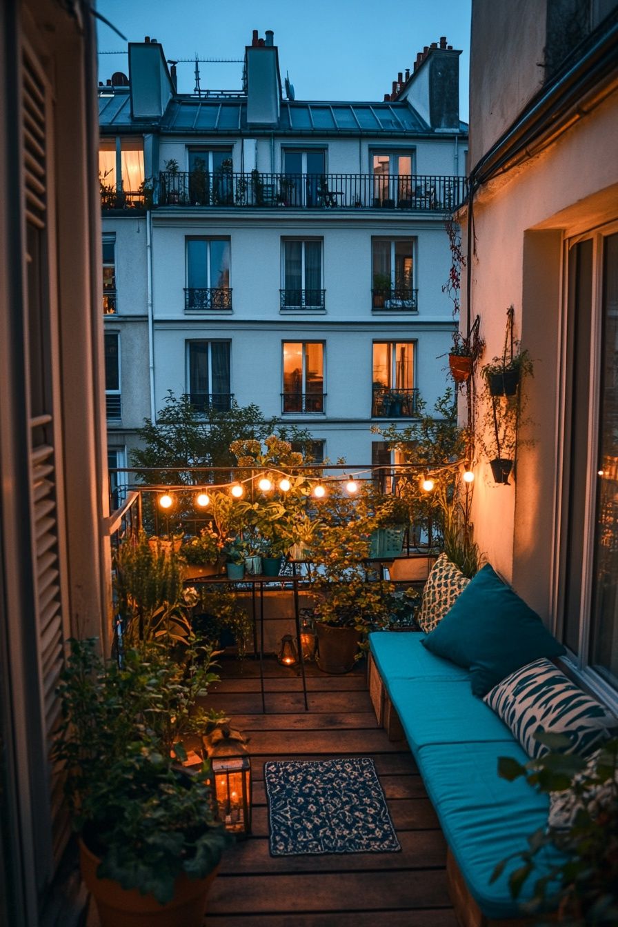 Compact Balcony into a Cozy Evening Retreat