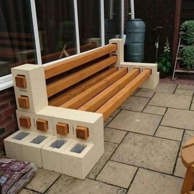 Cinder Block Bench