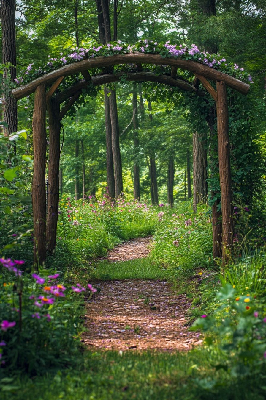 wildflowers in a woodland setting