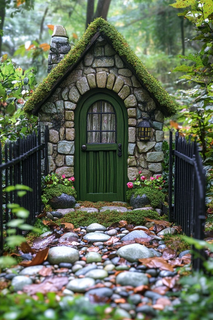 9. Design a Whimsical Fairy Cottage with a Stone Path