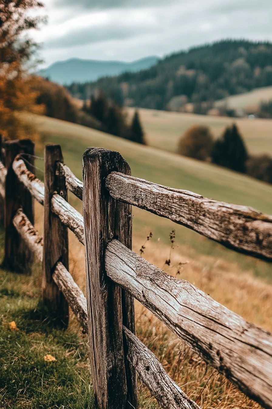 rustic fence ideas 6