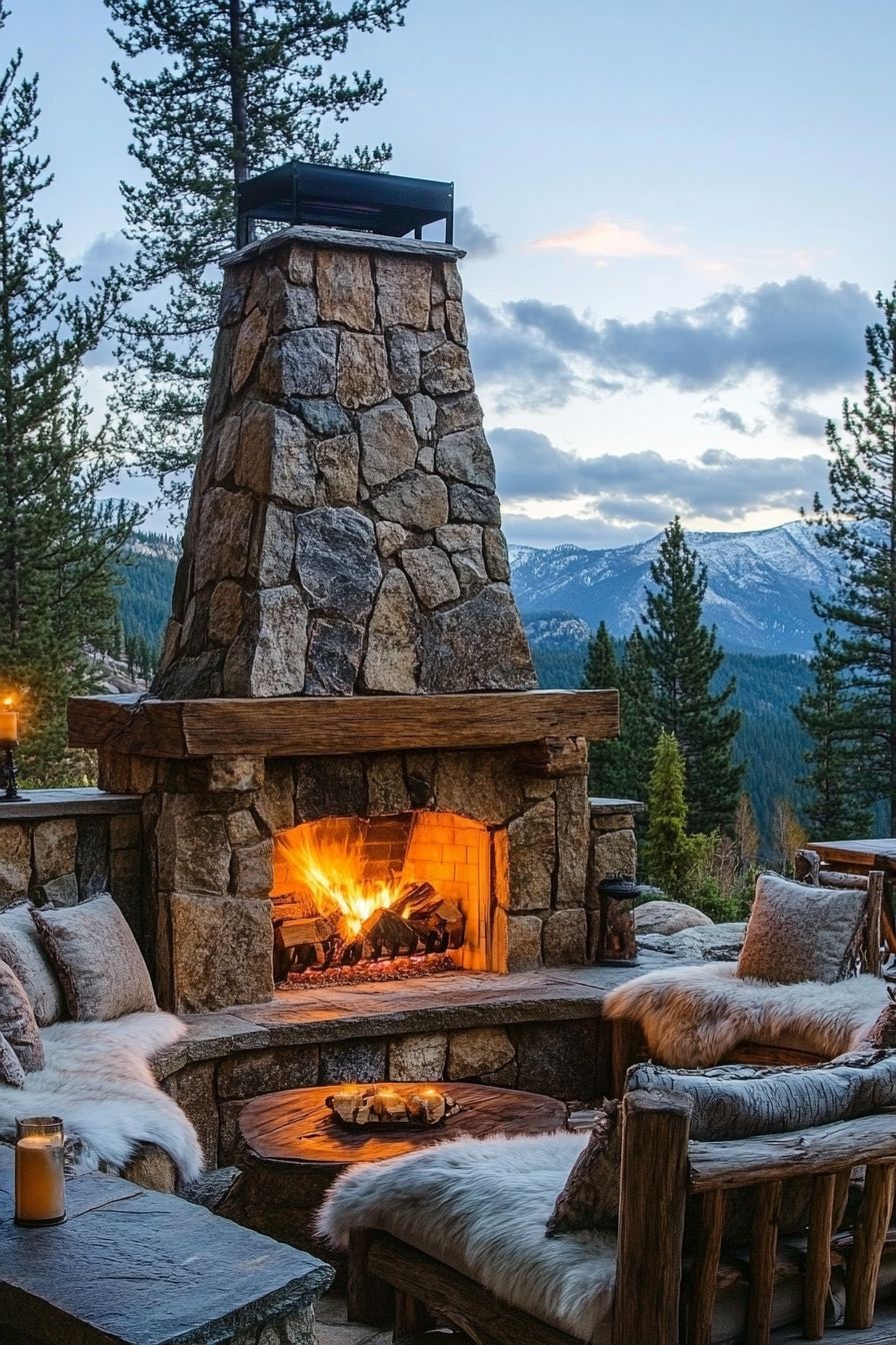 mountain views and cozy seating