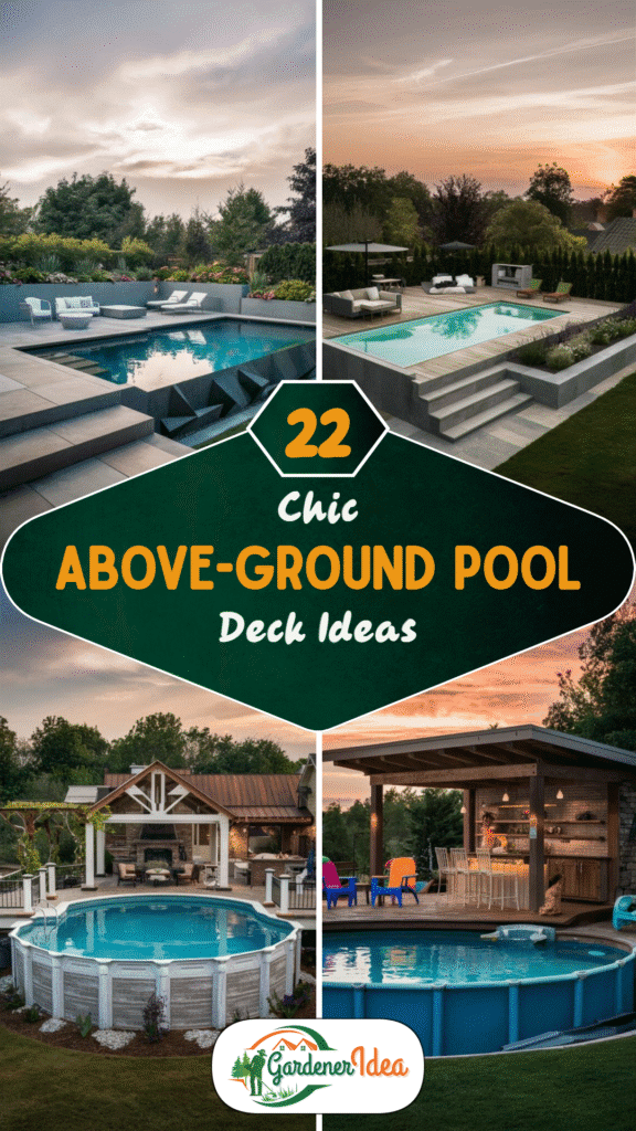 22 Chic Above-Ground Pool Deck Ideas