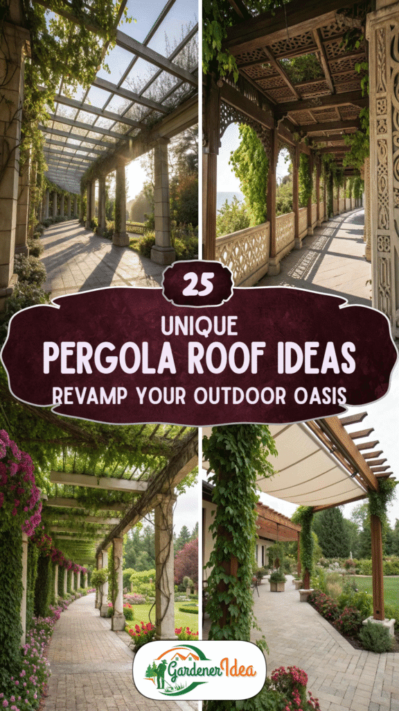 25+ Unique Pergola Roof Ideas