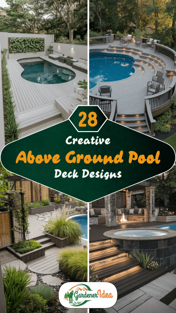 28 Creative Above Ground Pool Deck Designs