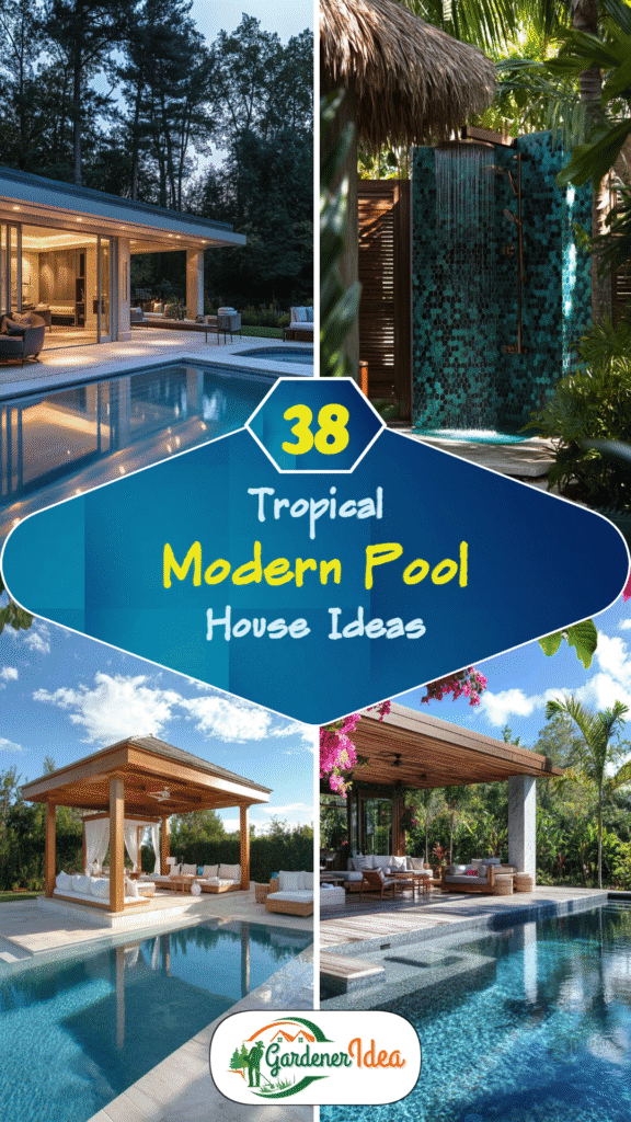 38 Tropical Modern Pool House Ideas