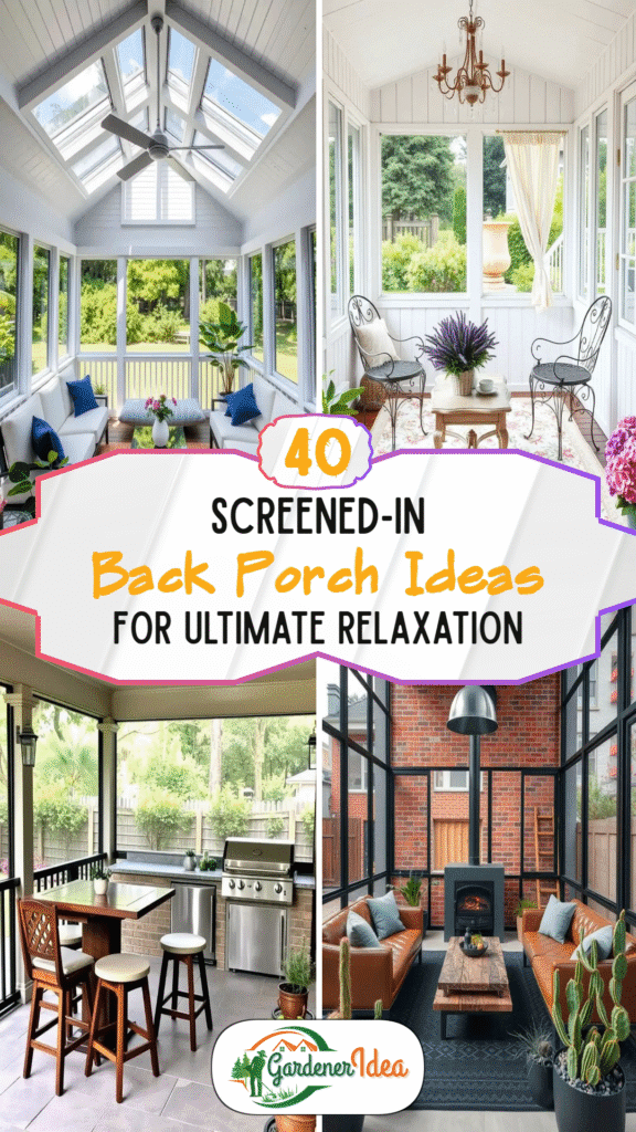 40 Screened-In Back Porch Ideas for Ultimate Relaxation