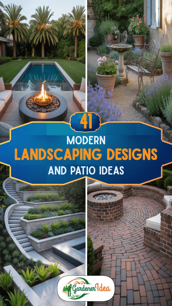 41 Modern Landscaping Designs & Patio Ideas