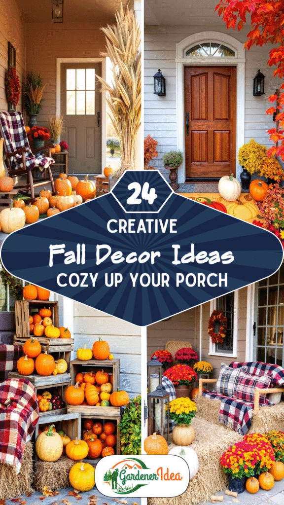 Cozy Up Your Porch: 24 Creative Fall Decor Ideas
