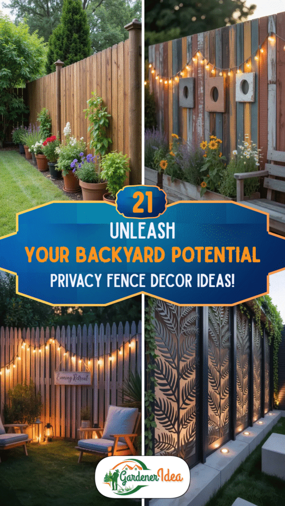 Unleash Your Backyard's Potential: 21 Inspiring Privacy Fence Decor Ideas!