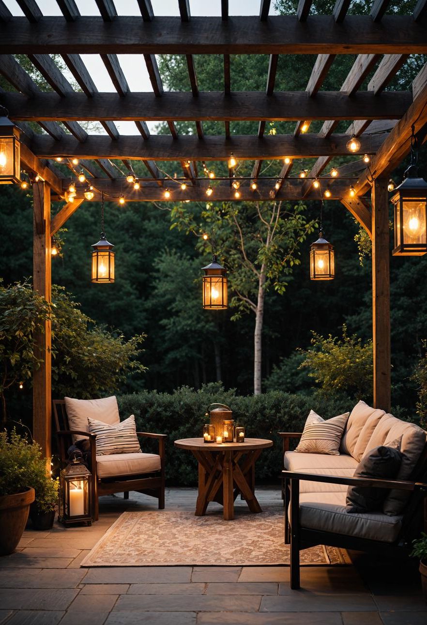 3. Charming Countryside Pergola Patio Design-1