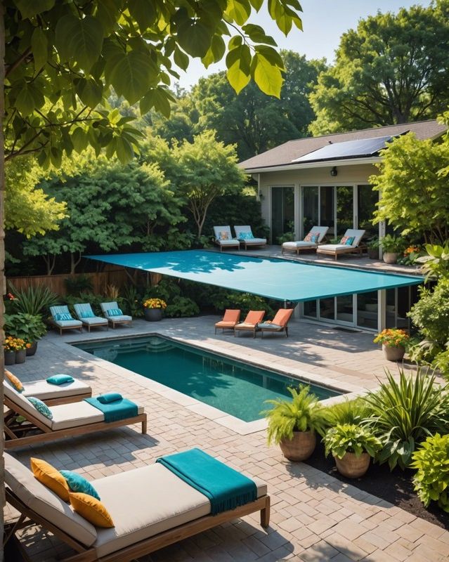 Poolside Solar Shades