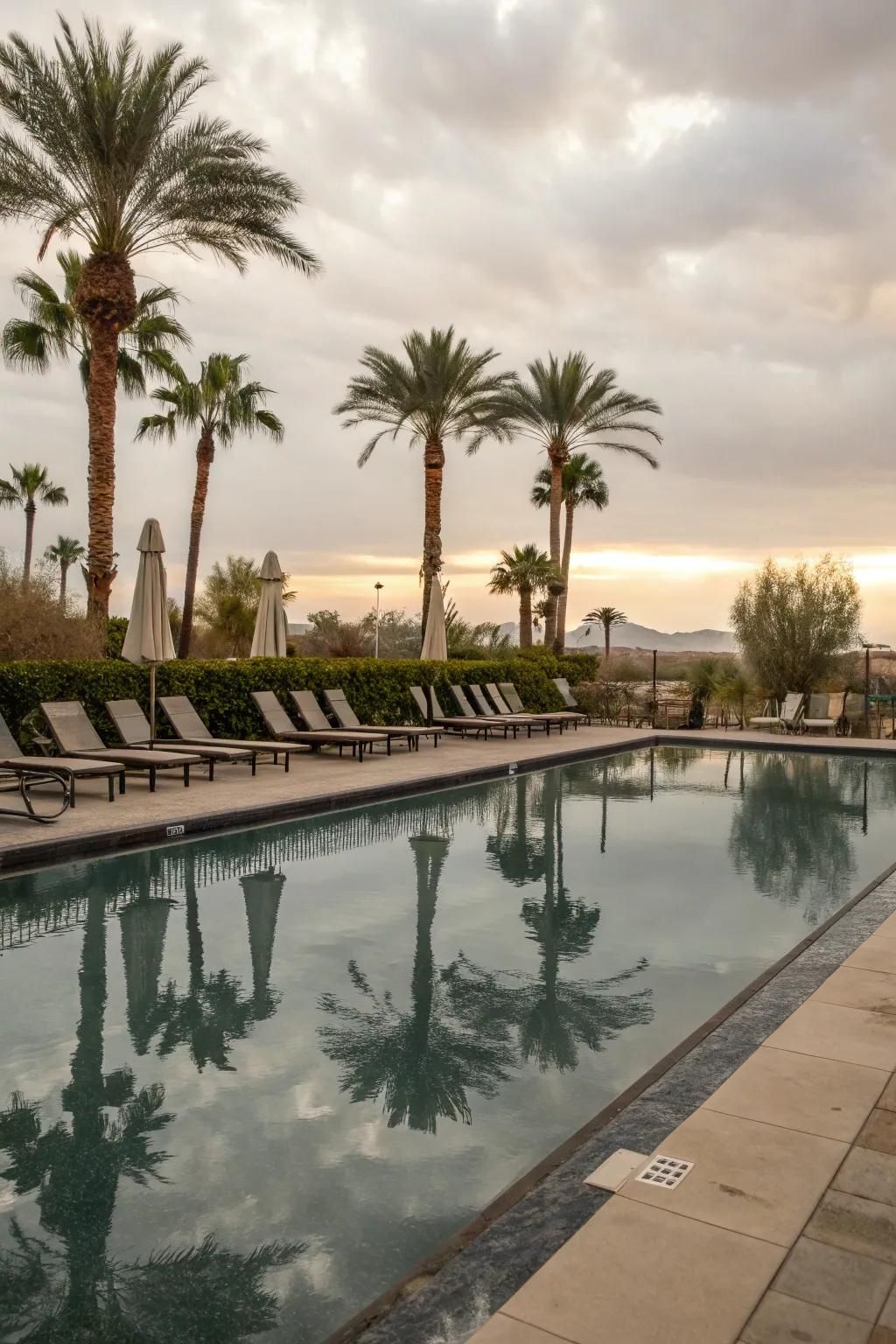 Reflecting pools add a serene and luxurious feel to outdoor spaces.