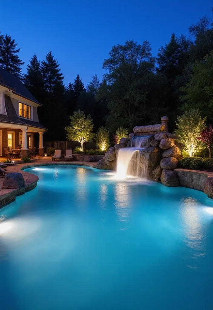 25 Luxurious Backyard Pool Designs You Have to See to Believe! - 5. Elegant Water Features
