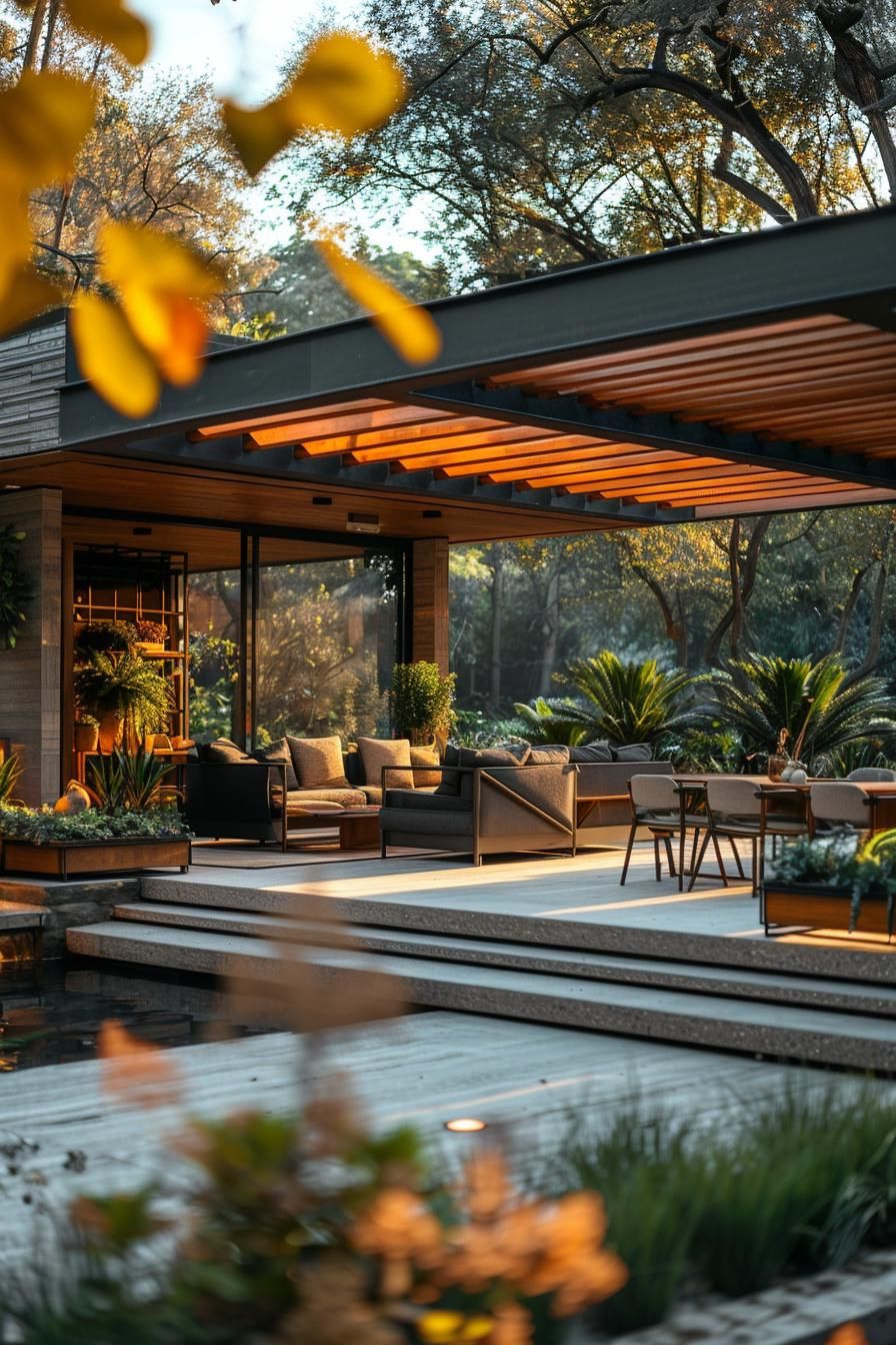 4. Sleek Modern Pergola Patio Inspiration-0