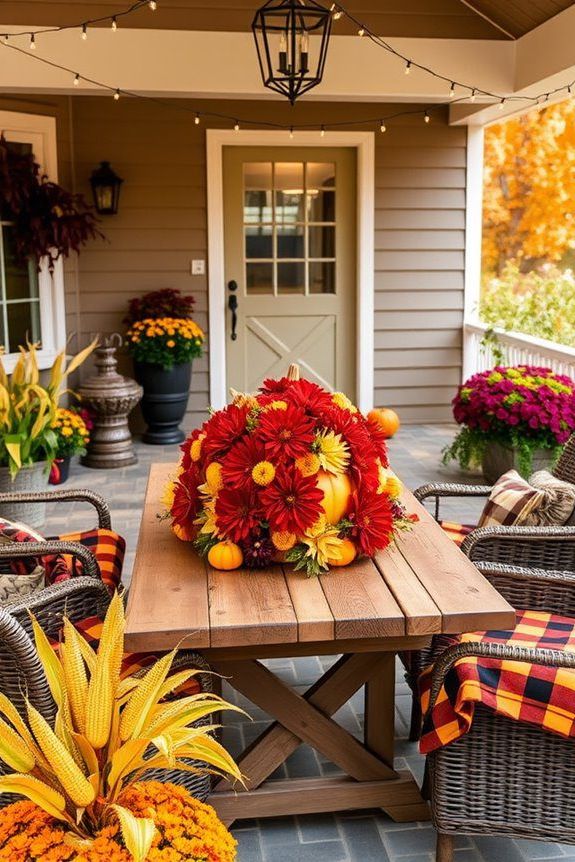 autumn inspired table arrangements