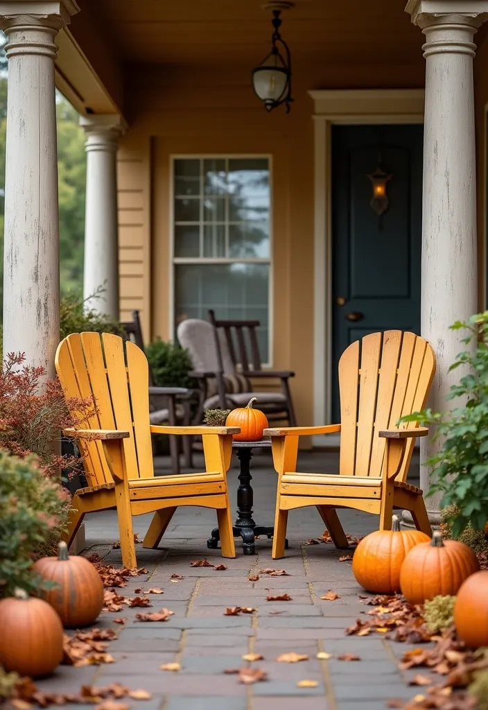 27+ Perfect Fall Porch Decor Ideas - 25. Vintage Chairs