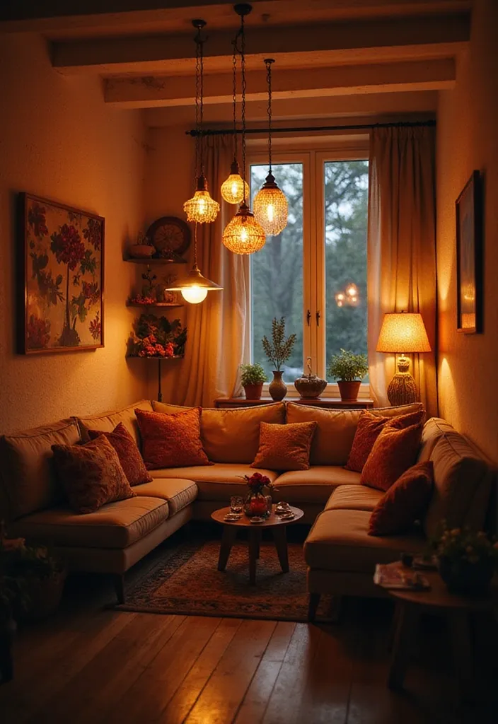 25 Fall Apartment Decor Ideas That Will Cozy Up Your Space Like Never Before! - 17. Cozy Lighting Fixtures