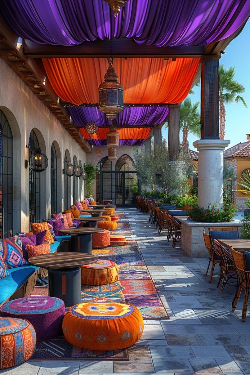 14. Colorful Moroccan Fabric Patio Cover-0