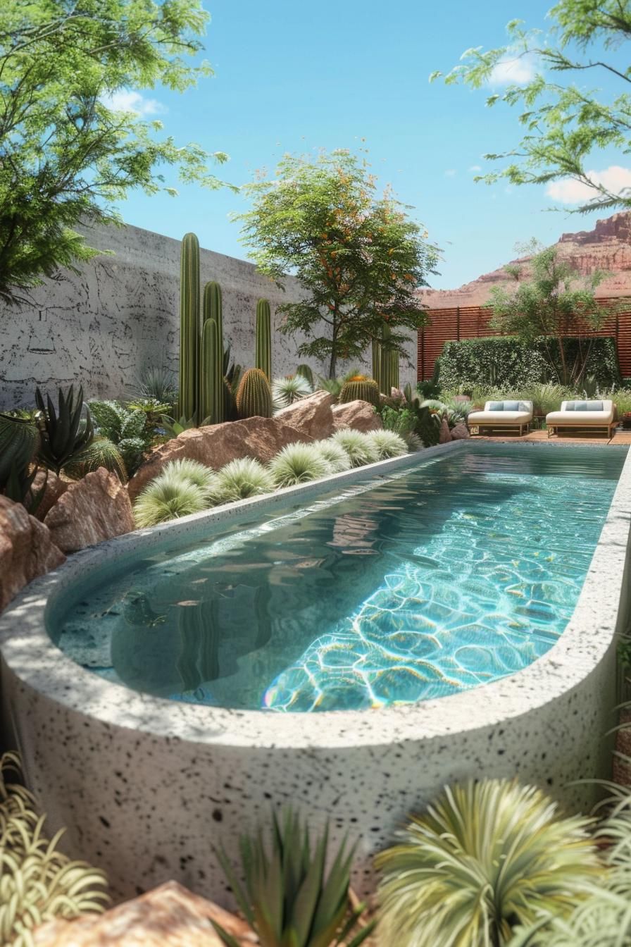 12. Desert Oasis Pool Decor Ideas-1