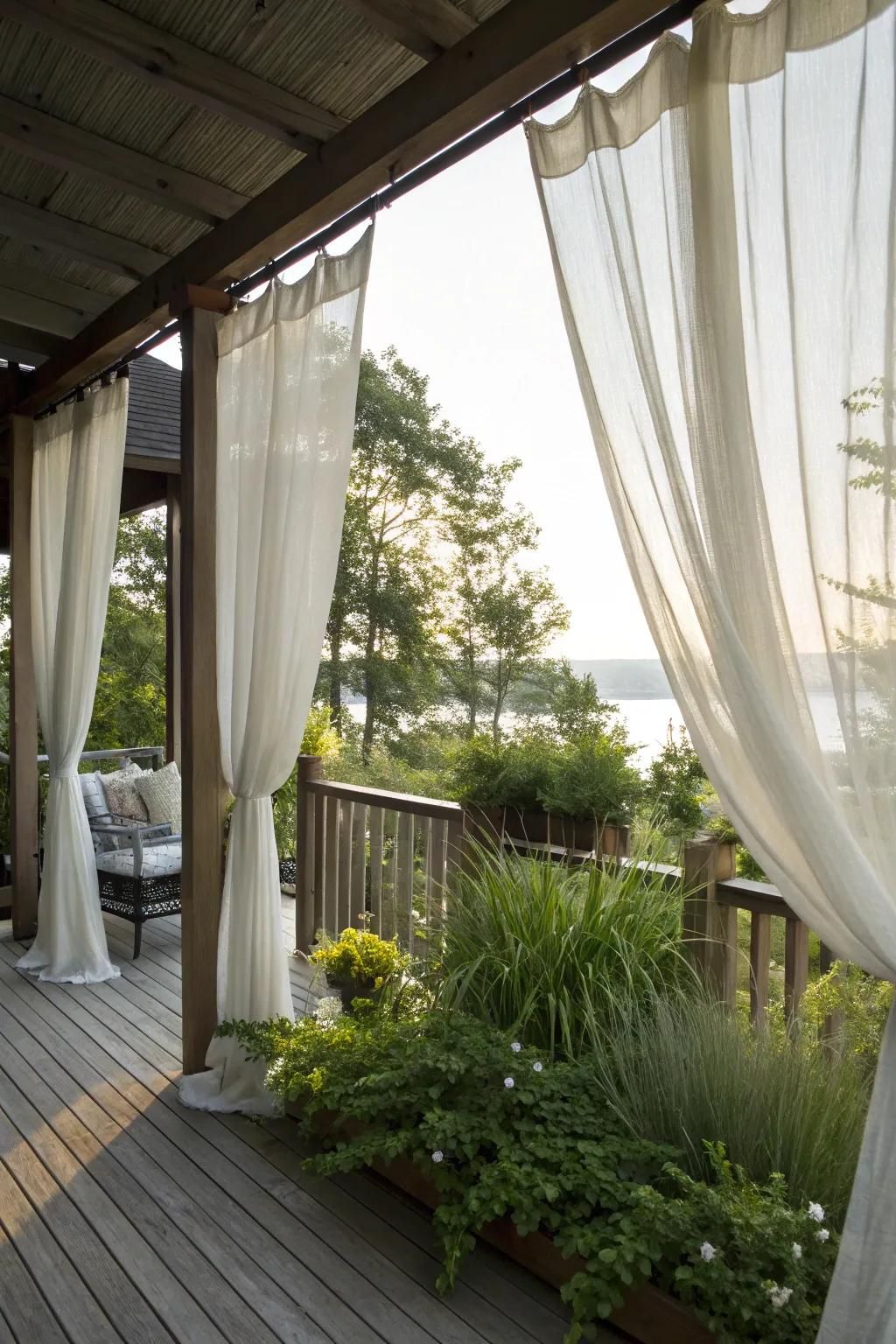 Breezy curtains: privacy and elegance on a budget.