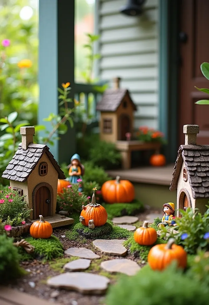 27+ Perfect Fall Porch Decor Ideas - 22. Whimsical Fairy Garden