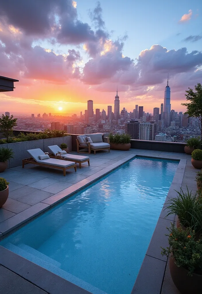 25 Luxurious Backyard Pool Designs You Have to See to Believe! - 14. Rooftop Pools