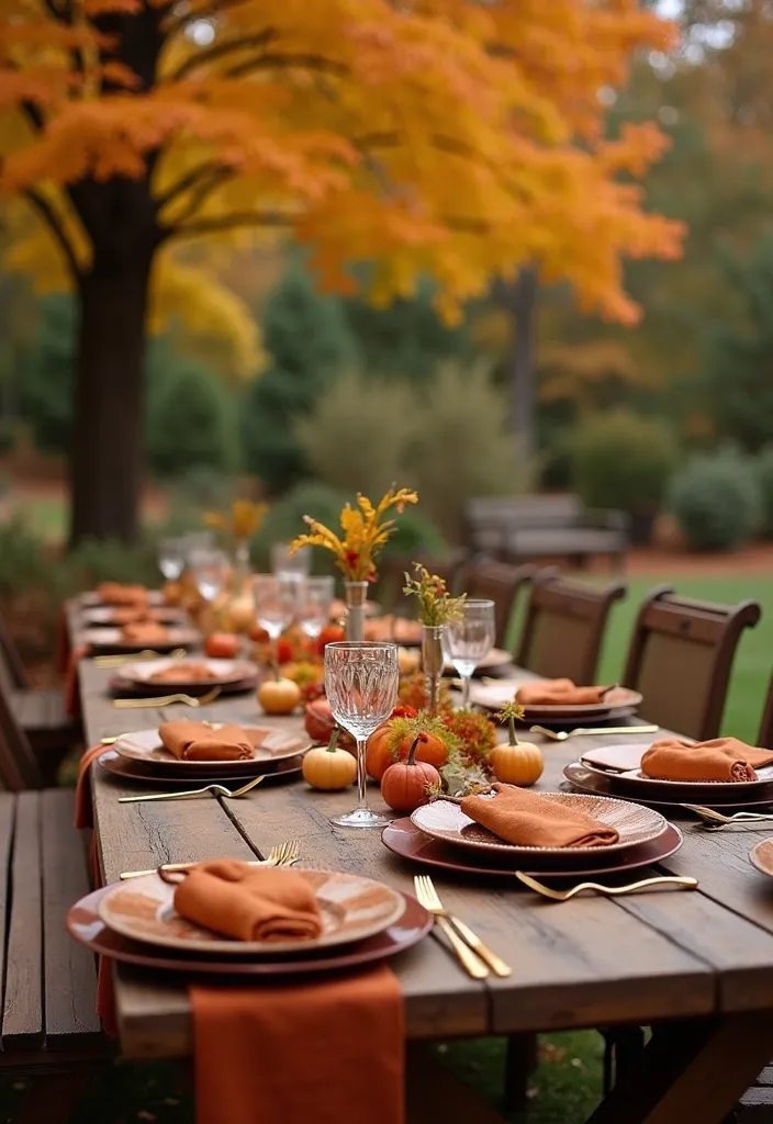 27+ Perfect Fall Porch Decor Ideas - 20. Fall Themed Table Settings