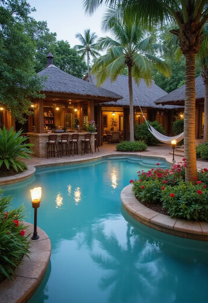 25 Luxurious Backyard Pool Designs You Have to See to Believe! - 3. Tropical Paradise