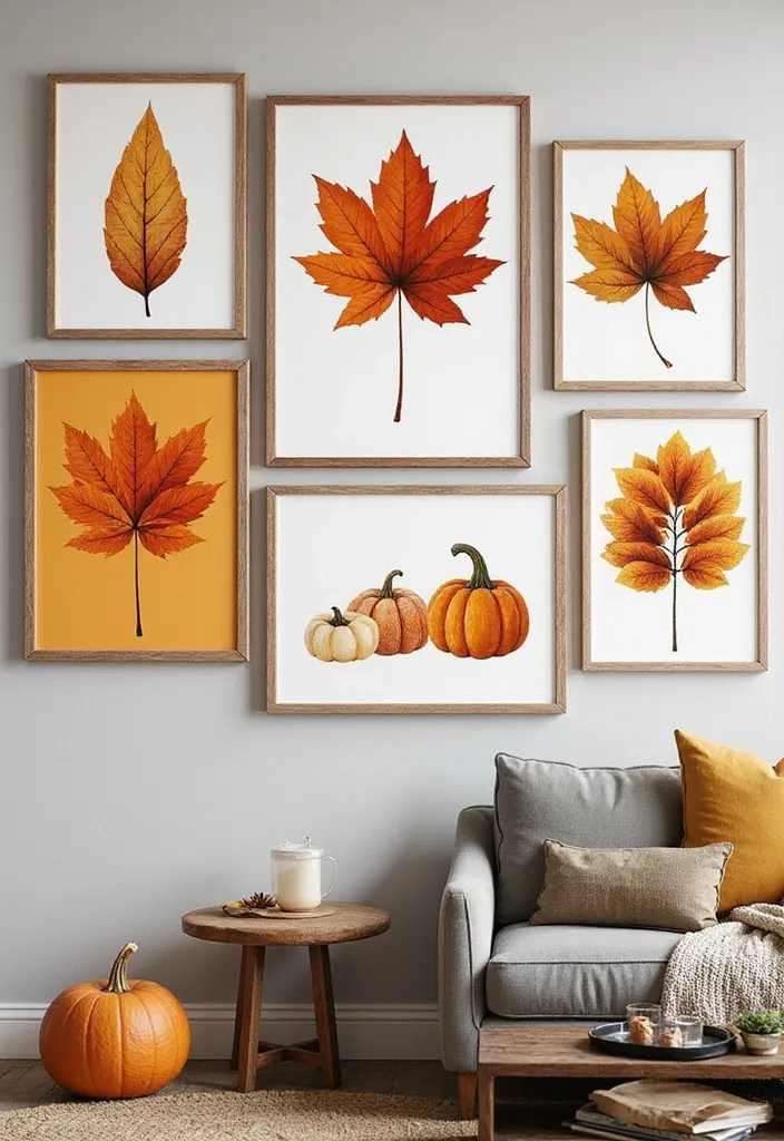 25 Fall Apartment Decor Ideas That Will Cozy Up Your Space Like Never Before! - 13. Add a Pop of Color with Artwork