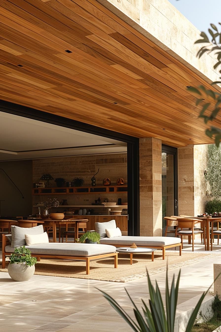 19. Sleek Wooden Slat Ceiling Designs-0