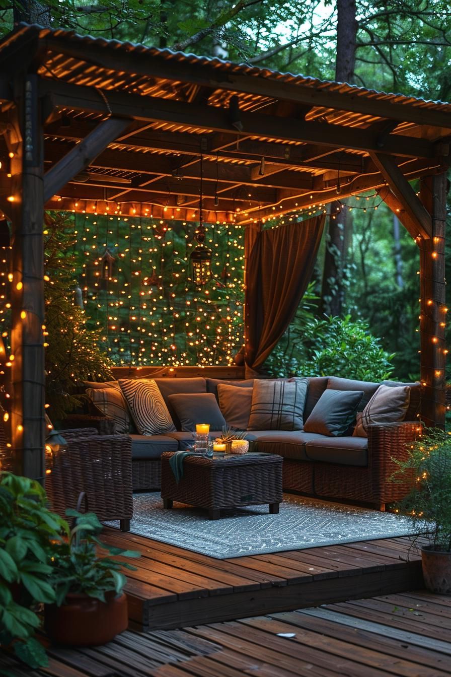 1. Enchanting Fairy Light Canopy Ideas-1