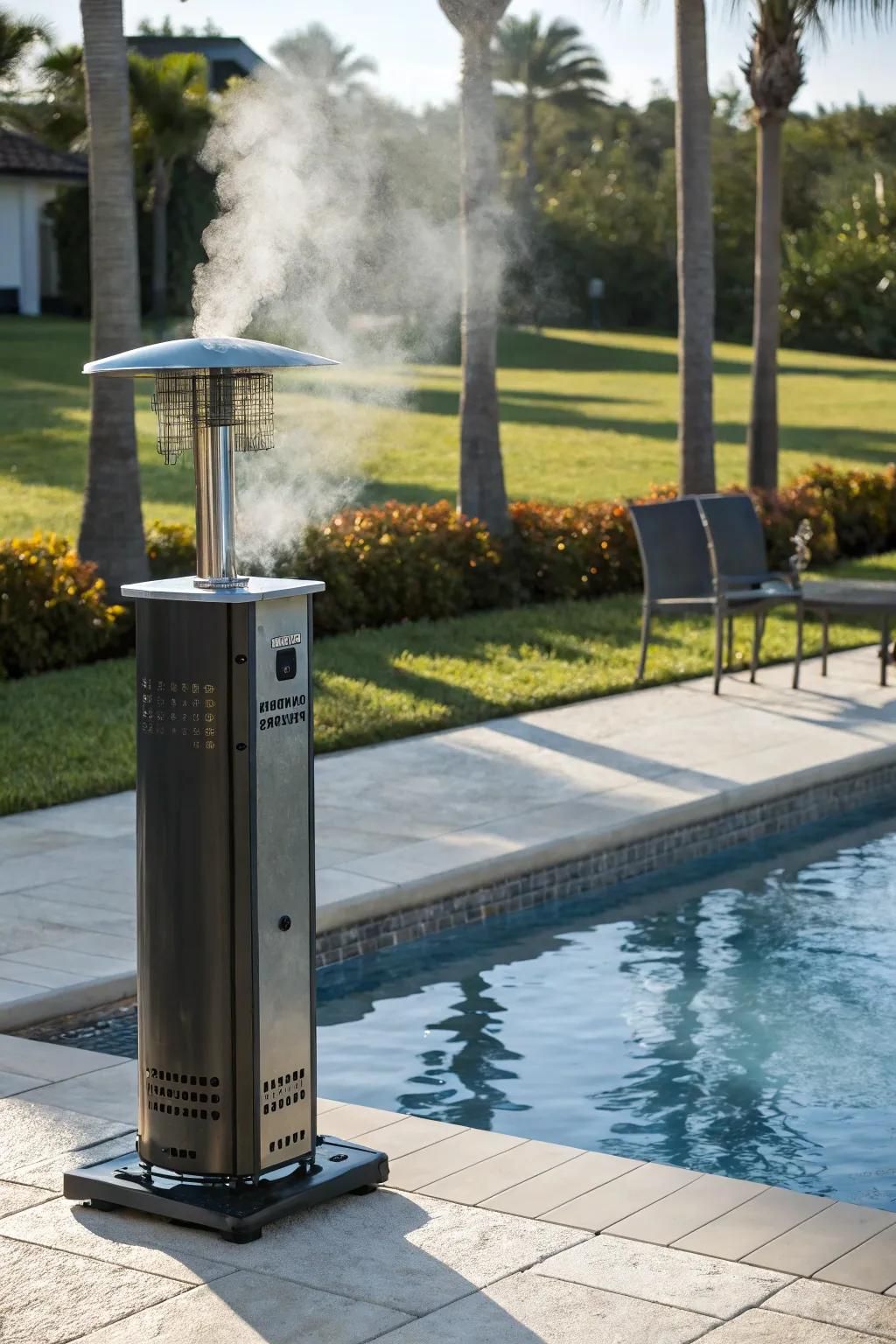 Gas heaters provide rapid heating for those last-minute pool parties.