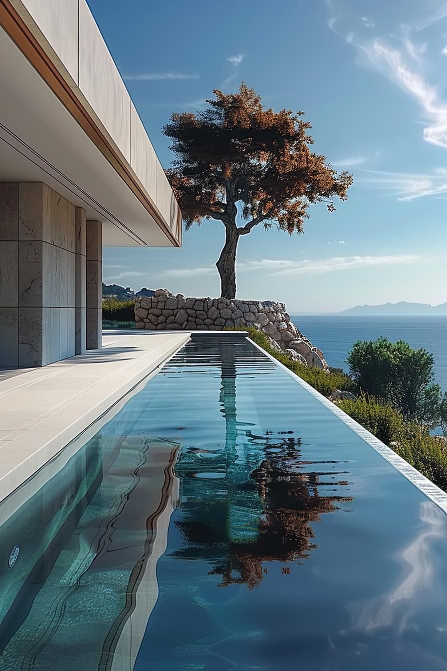 8. Contemporary Reflective Lap Pool-1