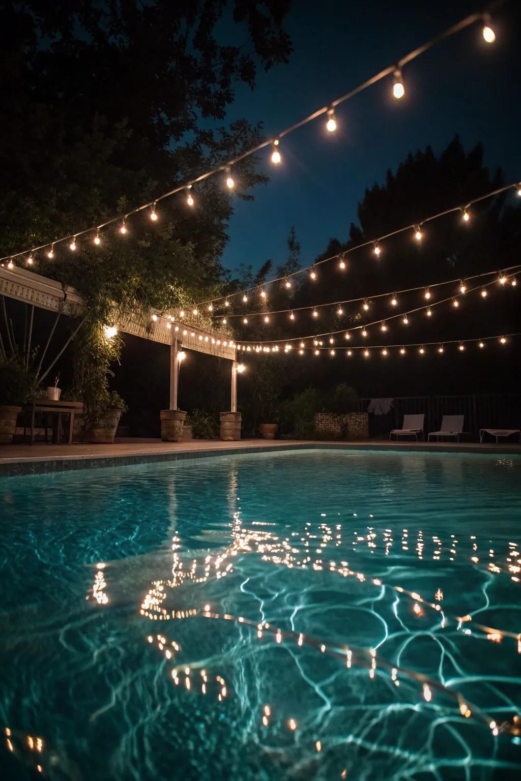 Underwater lights surprise and delight with their unique glow.