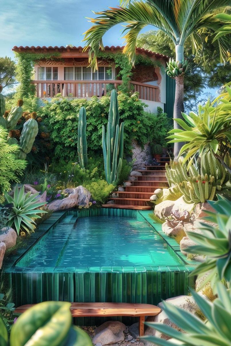 12. Desert Oasis Pool Decor Ideas-2