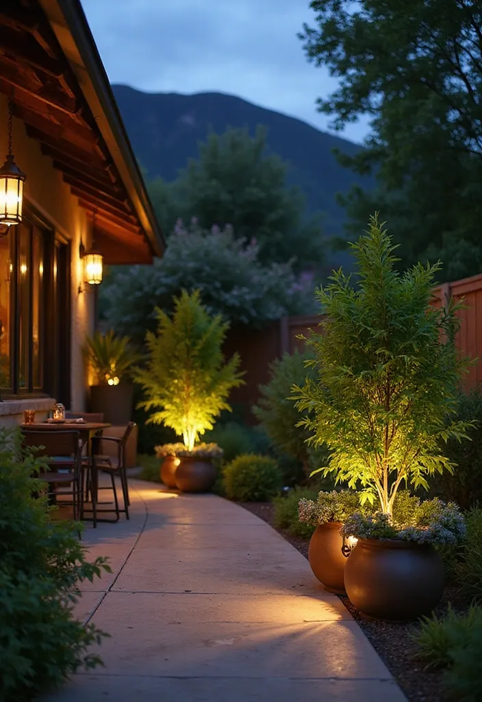 20 Brilliant Deck Lighting Ideas to Create the Ultimate Cozy Patio Experience! - 13. Illuminated Planters