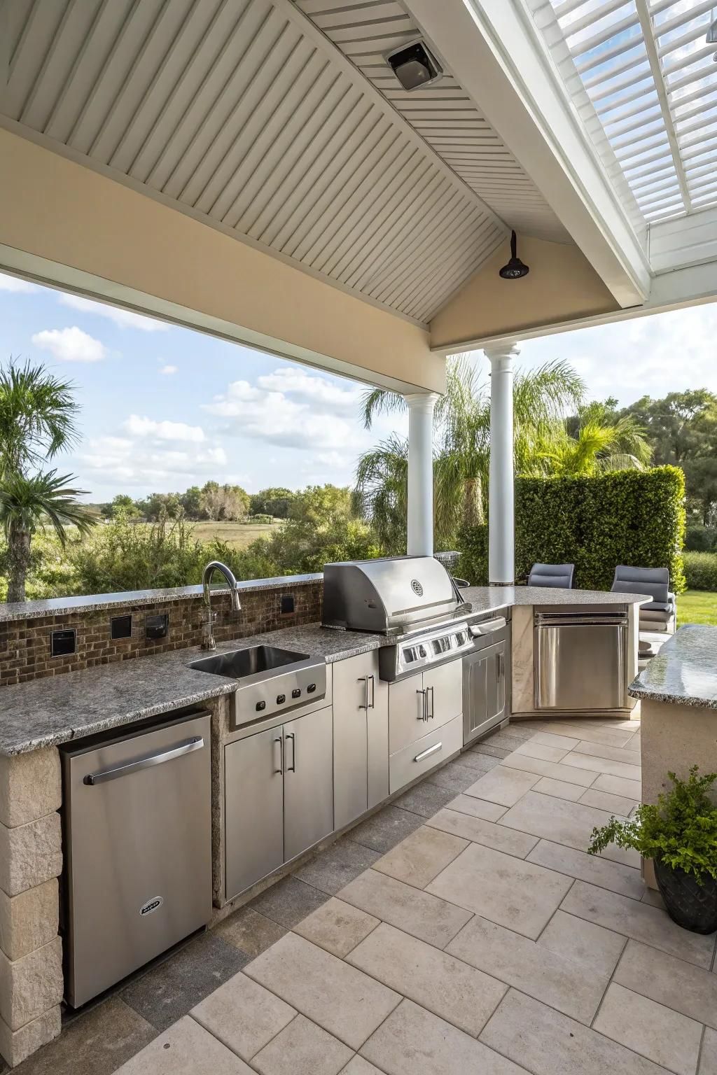 A fully equipped outdoor kitchen perfect for entertaining.