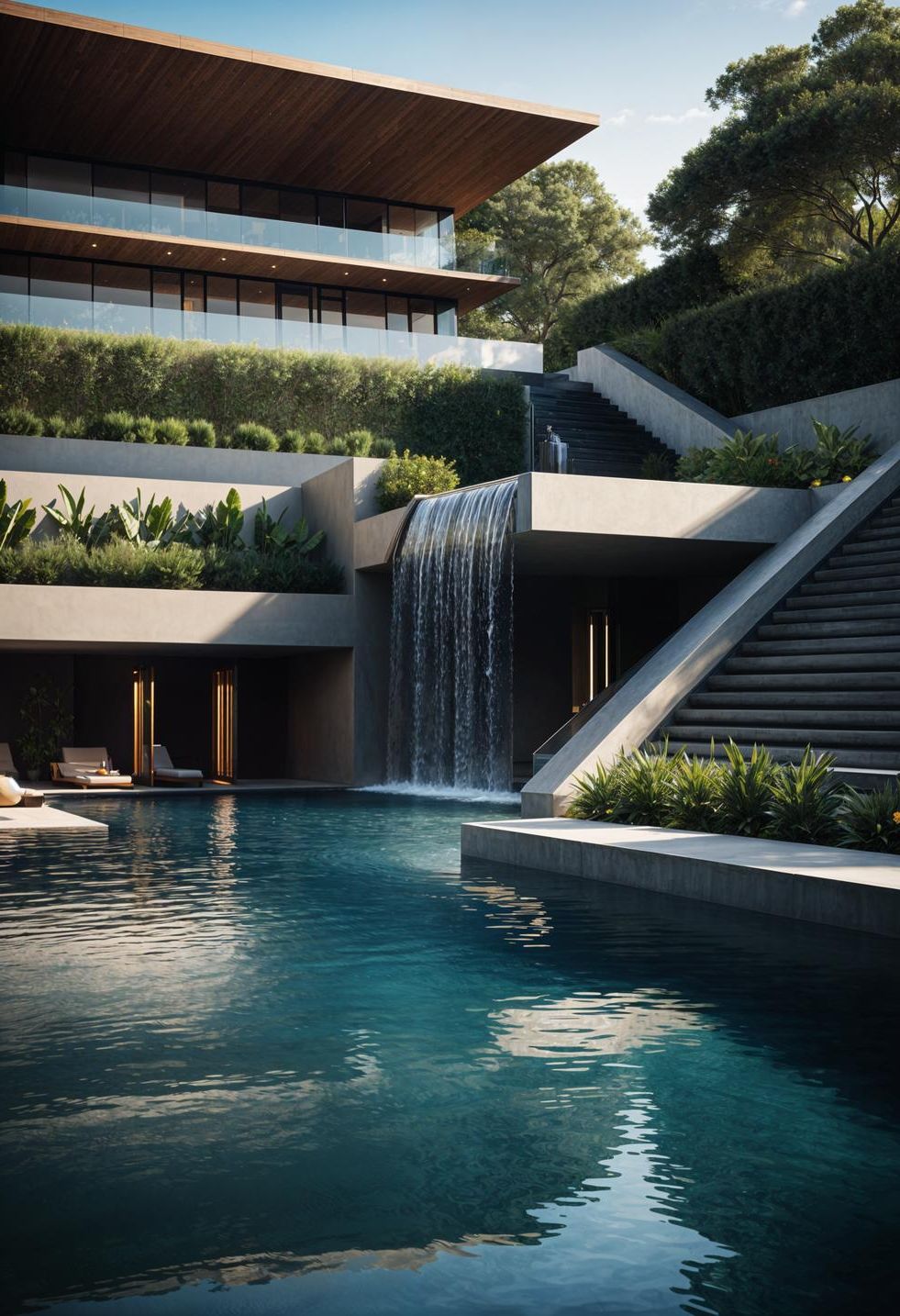 10. Cascading Waters in Modern Pools-2