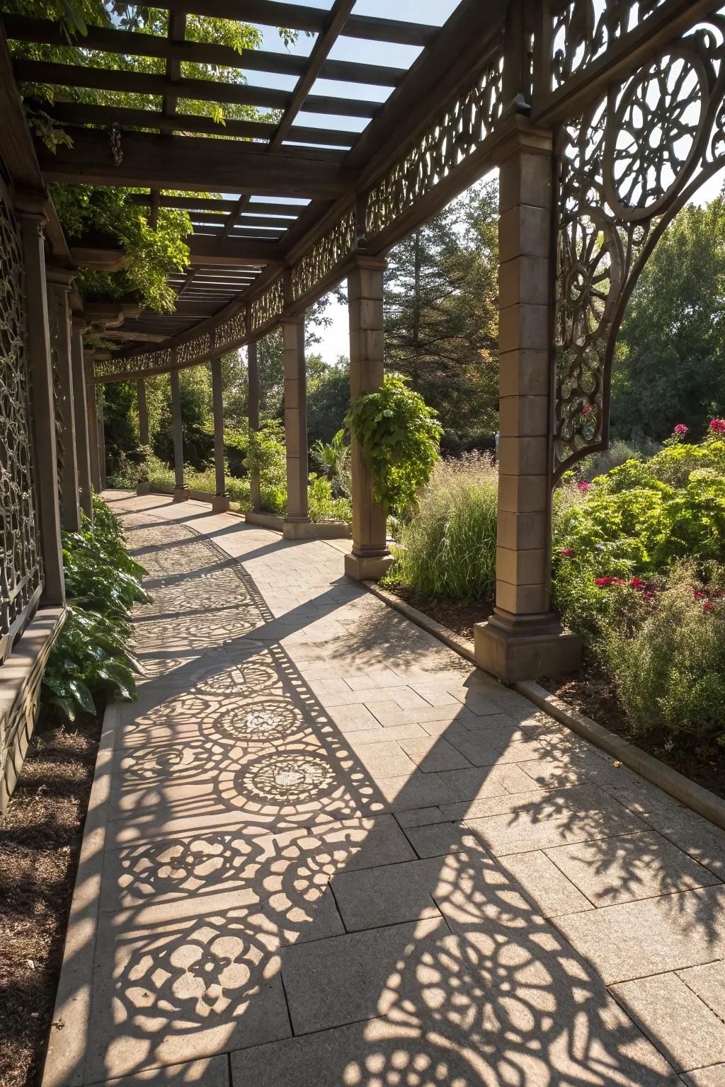 Decorative metal panels add modern art and style.