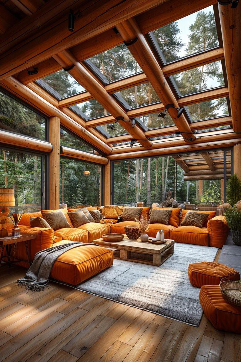 17. Rustic Cabin Roof Skylight Ideas-0