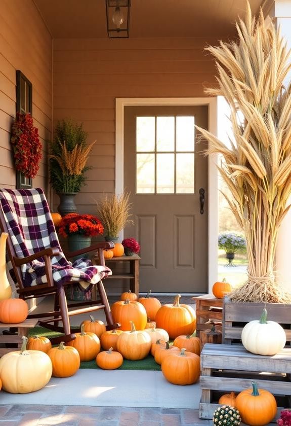 harvested maize in fields
