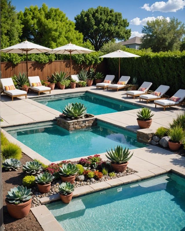 Poolside Succulent Garden