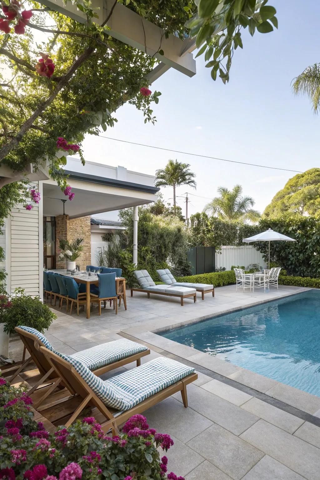 Express your style with chic poolside decor.