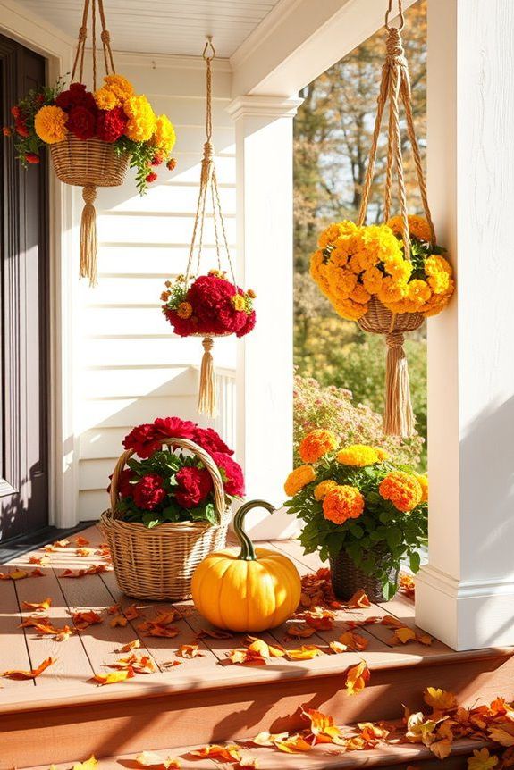 autumn macrame plant hangers