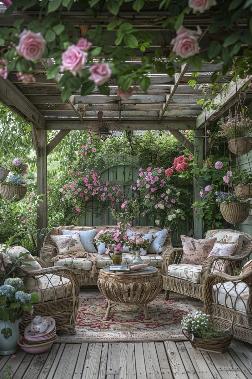 9. Vintage Patio Elegance: Antique Decor-0