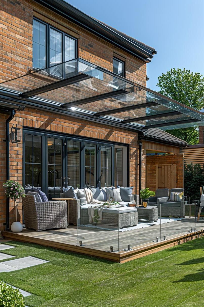 4. Sleek Glass Patio Roof Extension-0
