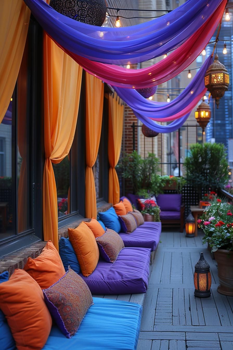 14. Colorful Moroccan Fabric Patio Cover-1