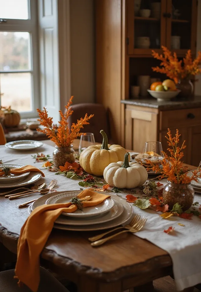 25 Fall Apartment Decor Ideas That Will Cozy Up Your Space Like Never Before! - 8. Harvest-Themed Table Settings